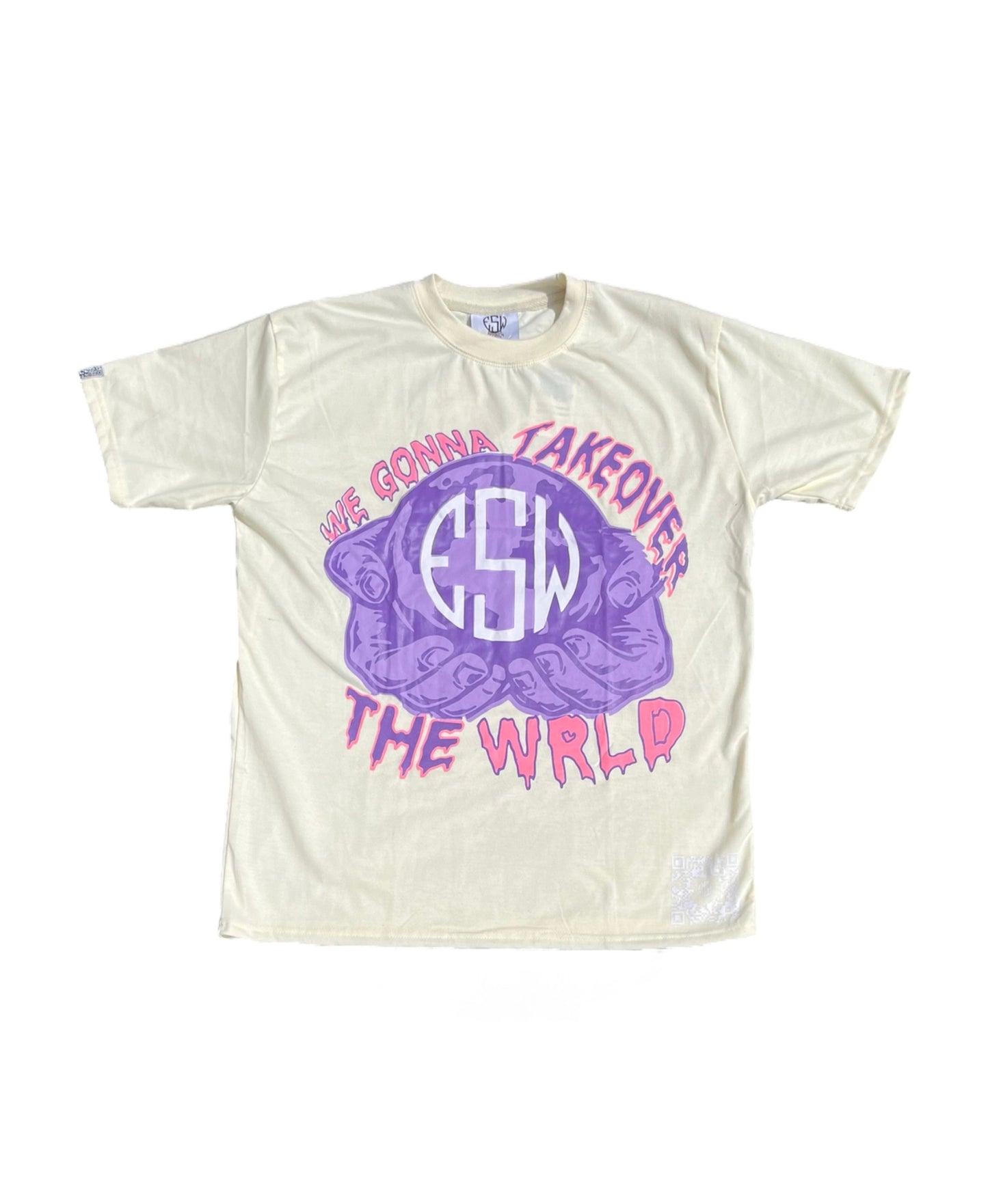 “WGTOTW v2 WRLD TOUR” T-shirt - Bubblegum pink