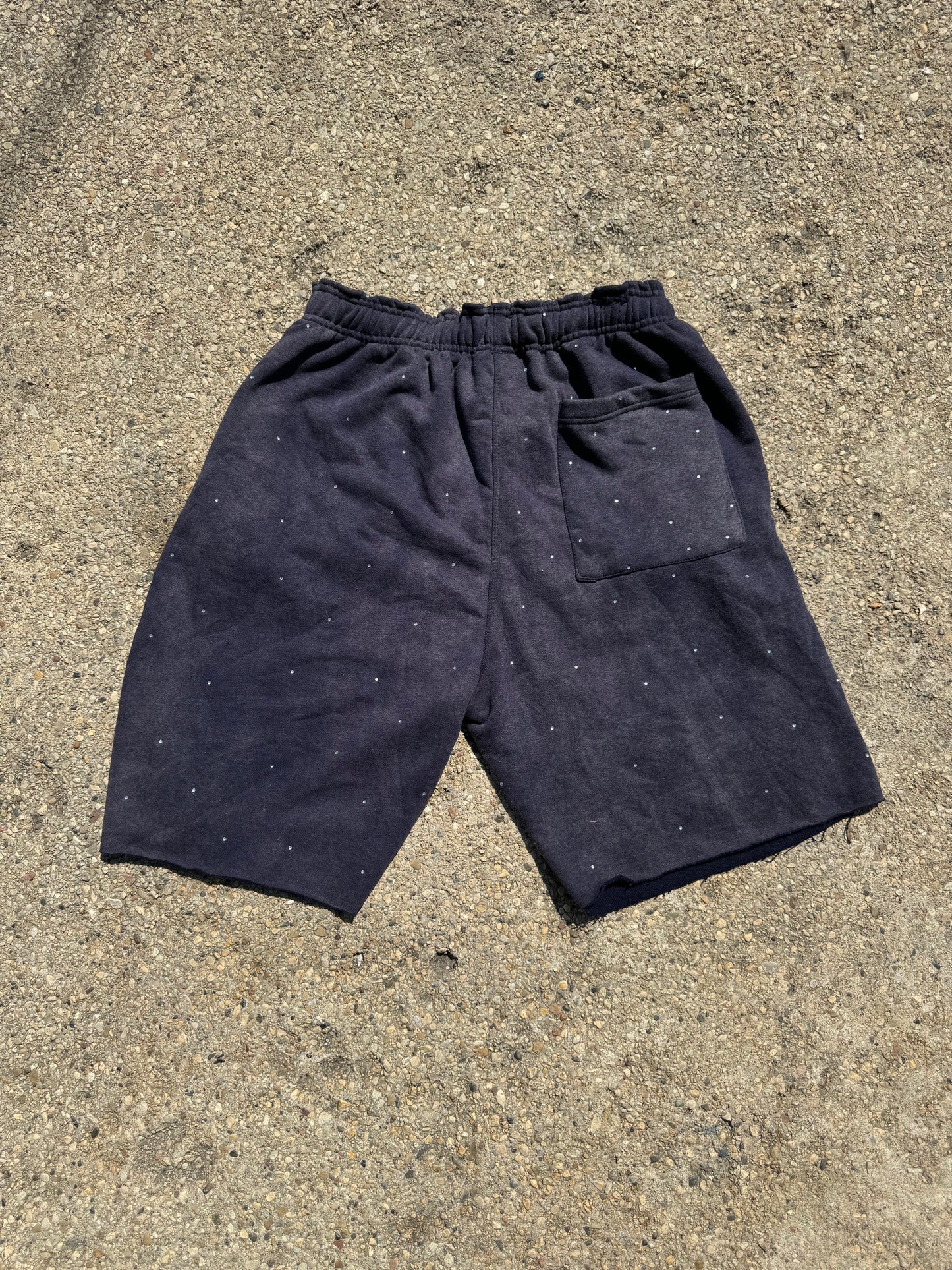 “Reach for the stars” terry shorts( navy )