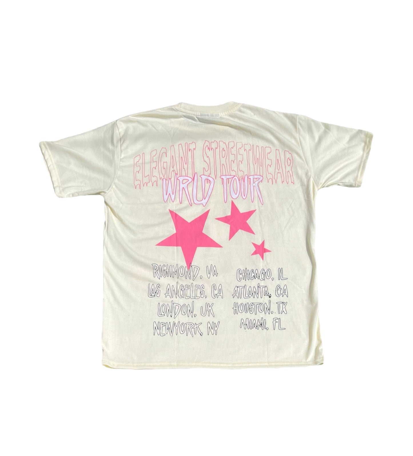 “WGTOTW v2 WRLD TOUR” T-shirt - Bubblegum pink