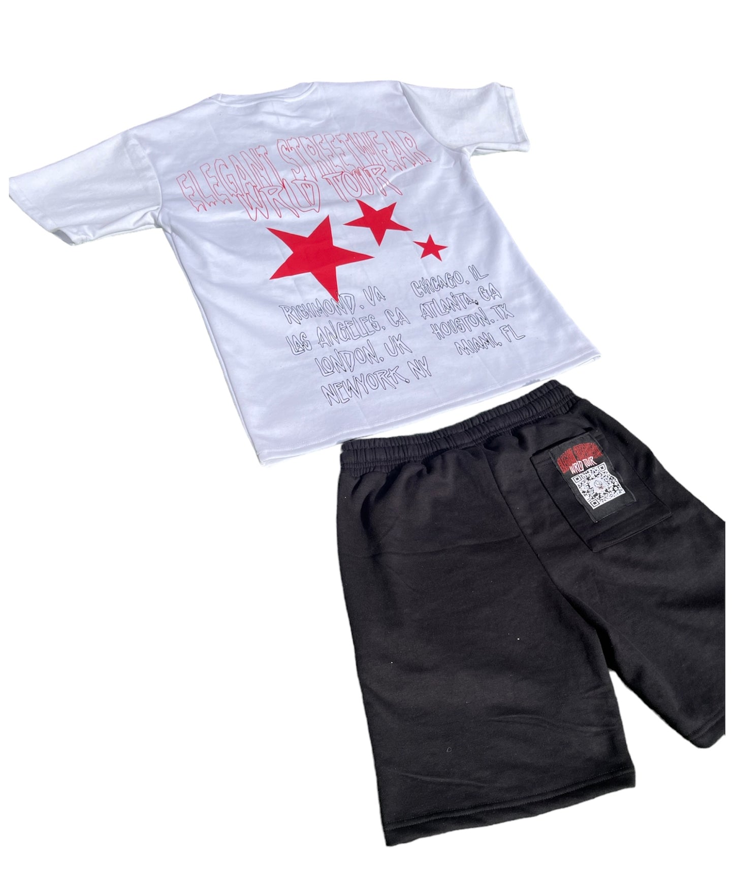 “WGTOTW v2 WRLD TOUR” shorts set - Bred